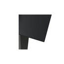 Garden Dining Table Black Steel And Glass 80 X 80 X 74 Cm