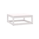 Garden Footstool 70 X 70 X 30 Cm White Solid Pinewood
