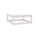 Garden Footstool 70 X 70 X 30 Cm White Solid Pinewood