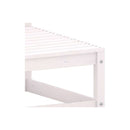 Garden Footstool 70 X 70 X 30 Cm White Solid Pinewood