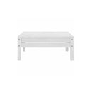 Garden Footstool White Solid Pinewood