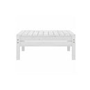Garden Footstool White Solid Pinewood