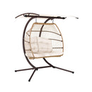 Garden Lounge Hanging Swing Chair Egg Hammock Stand Rattan Wicker