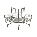 Garden Half Round Tree Bench 160 Cm Steel