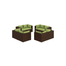 Garden Lounge 8 Piece Set With Cushions Poly Rattan Brown