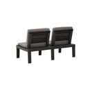 Garden Lounge Bench With Cushion Grey Plastic
