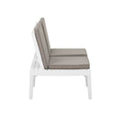 Garden Lounge Benches With Cushions 2 Pcs Plastic White