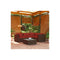 Garden Lounge Set 5 Piece With Cushions Brown Poly Rattan