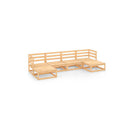 Garden Lounge Set 6 Piece Solid Pinewood