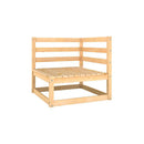 Garden Lounge Set 6 Piece Solid Pinewood