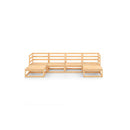 Garden Lounge Set 6 Piece Solid Pinewood