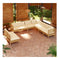 Garden Lounge Set 9 Piece Honey Brown Pinewood with Cushions