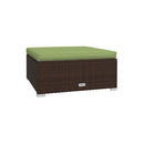 Garden Lounge Set Brown Poly Rattan With Cushions 5 Piece