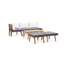 Garden Lounge Set Solid Wood Acacia