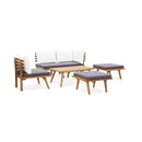 Garden Lounge Set Solid Wood Acacia