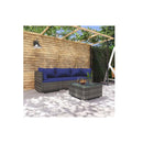 Garden Lounge Set With Cushions 4 Piece Poly Rattan Grey