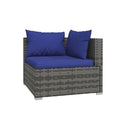 Garden Lounge Set With Cushions 4 Piece Poly Rattan Grey