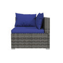 Garden Lounge Set With Cushions 4 Piece Poly Rattan Grey