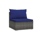 Garden Lounge Set With Cushions 4 Piece Poly Rattan Grey
