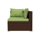 Garden Lounge Set With Cushions Poly Rattan 4 Piece Brown
