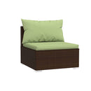Garden Lounge Set With Cushions Poly Rattan 4 Piece Brown