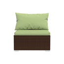 Garden Lounge Set With Cushions Poly Rattan 4 Piece Brown