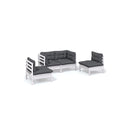 Garden Lounge Set With Cushions Solid Pinewood 4 Piece