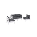 Garden Lounge Set With Cushions Solid Pinewood 4 Piece