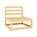 Garden Middle Sofas 3 Pcs Solid Pinewood
