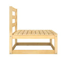 Garden Middle Sofas 3 Pcs Solid Pinewood