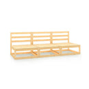 Garden Middle Sofas 3 Pcs Solid Pinewood