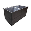Garden Planter Black 157 X 80 X 80 Cm Poly Rattan