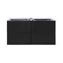 Garden Planter Black 157 X 80 X 80 Cm Poly Rattan