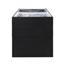 Garden Planter Black 157 X 80 X 80 Cm Poly Rattan