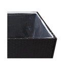 Garden Planter Black 157 X 80 X 80 Cm Poly Rattan