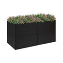 Garden Planter Black 157 X 80 X 80 Cm Poly Rattan