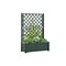 Garden Planter With Trellis 100 X 43 X 142 Cm Pp Green