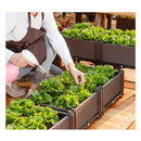 2Pcs 160Cm Raised Planter Box Plastic Plants Garden Bed Deepen