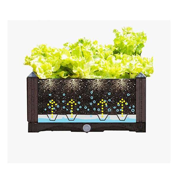 2Pcs 80X23Cm Garden Bed Plastic Planter Box