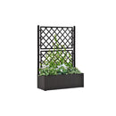 Garden Raised Bed With Trellis And Self Watering System Anthracite