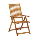 Garden Reclining Chairs 2 Pcs With Cushions Solid Acacia Wood
