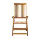 Garden Reclining Chairs 2 Pcs With Cushions Solid Acacia Wood