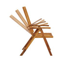 Garden Reclining Chairs 2 Pcs With Cushions Solid Acacia Wood