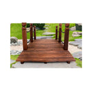 Garden Rustic Chain Bridge Wooden Decoration Landscape
