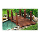 Garden Rustic Chain Bridge Wooden Decoration Landscape