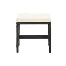 Garden Stools 4 Pcs With Cushions Poly Rattan Black