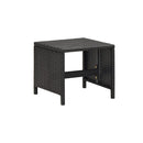 Garden Stools 4 Pcs With Cushions Poly Rattan Black