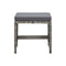 Garden Stools 4 Pcs With Cushions Poly Rattan Grey