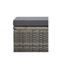 Garden Stools 4 Pcs With Cushions Poly Rattan Grey
