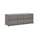 Garden Storage Box Grey 120X50X60 Cm Poly Rattan